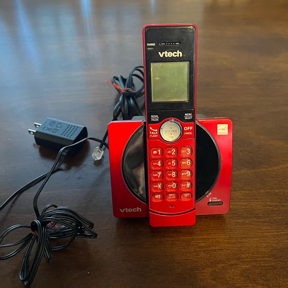 VTech Red Cordless Phone - Picture 4 of 4